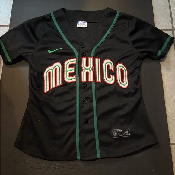 Black Mexico Baseball Jersey - Picture 1 of 2